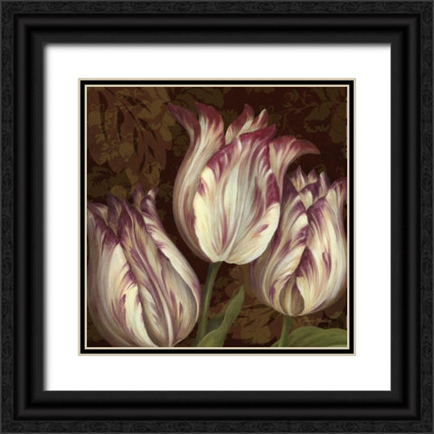 Trio I Black Ornate Wood Framed Art Print with Double Matting by Gladding, Pamela