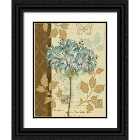 Chelsea Blue I Black Ornate Wood Framed Art Print with Double Matting by Gladding, Pamela