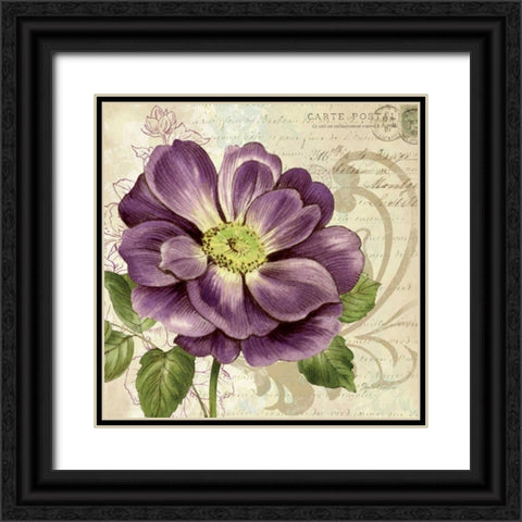 Study in Purple I Black Ornate Wood Framed Art Print with Double Matting by Gladding, Pamela