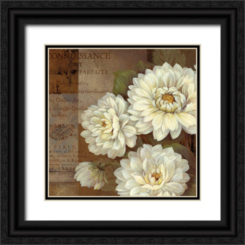 Patina Dahlia Black Ornate Wood Framed Art Print with Double Matting by Gladding, Pamela