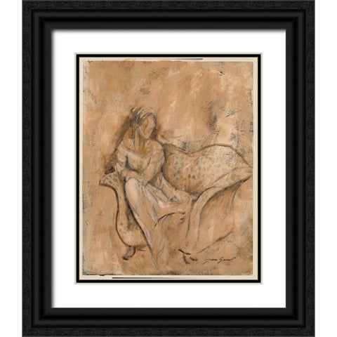 Courtesan I Black Ornate Wood Framed Art Print with Double Matting by Gamel, Tara