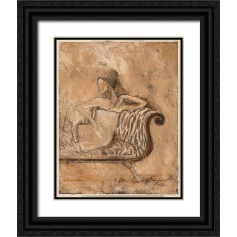 Courtesan II Black Ornate Wood Framed Art Print with Double Matting by Gamel, Tara