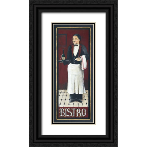Bistro Black Ornate Wood Framed Art Print with Double Matting by Gorham, Gregory