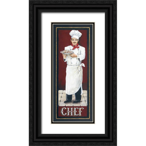 Chef Black Ornate Wood Framed Art Print with Double Matting by Gorham, Gregory