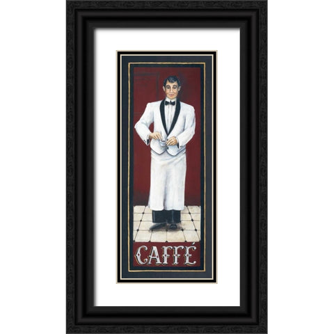 Caffe Black Ornate Wood Framed Art Print with Double Matting by Gorham, Gregory
