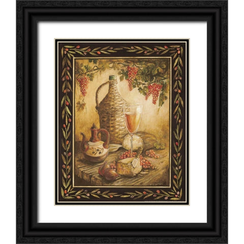 Tuscan Table - Orvieto Black Ornate Wood Framed Art Print with Double Matting by Gorham, Gregory