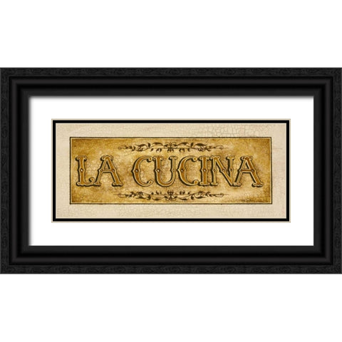 Cucina Black Ornate Wood Framed Art Print with Double Matting by Gorham, Gregory