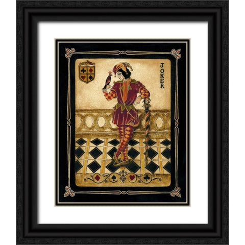 Harlequin Joker Black Ornate Wood Framed Art Print with Double Matting by Gorham, Gregory