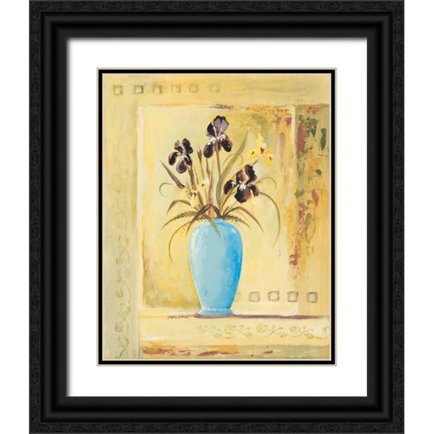 Blue Vase Black Ornate Wood Framed Art Print with Double Matting by Gorham, Gregory
