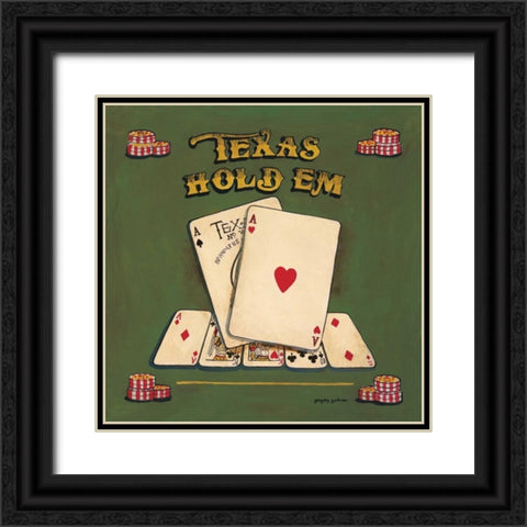 Texas Hold Em Black Ornate Wood Framed Art Print with Double Matting by Gorham, Gregory