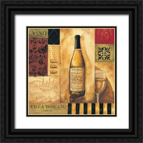 Villa Toscano Sq. Black Ornate Wood Framed Art Print with Double Matting by Gorham, Gregory