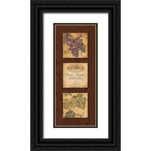 Wine Country Panel II Black Ornate Wood Framed Art Print with Double Matting by Gorham, Gregory