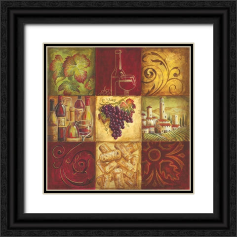 Tuscan Wine II Black Ornate Wood Framed Art Print with Double Matting by Gorham, Gregory