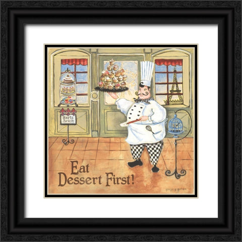 Chef III Black Ornate Wood Framed Art Print with Double Matting by Gorham, Gregory