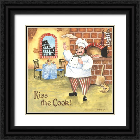 Chef IV Black Ornate Wood Framed Art Print with Double Matting by Gorham, Gregory