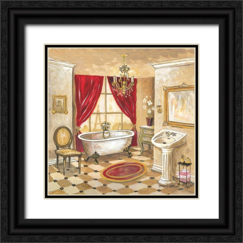 Parisian Bath Black Ornate Wood Framed Art Print with Double Matting by Gorham, Gregory