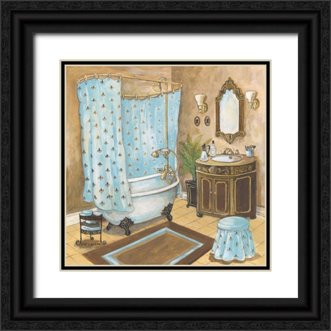 Bain de Cru II Black Ornate Wood Framed Art Print with Double Matting by Gorham, Gregory
