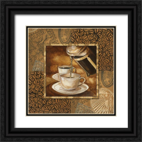 Coffee III Black Ornate Wood Framed Art Print with Double Matting by Gorham, Gregory