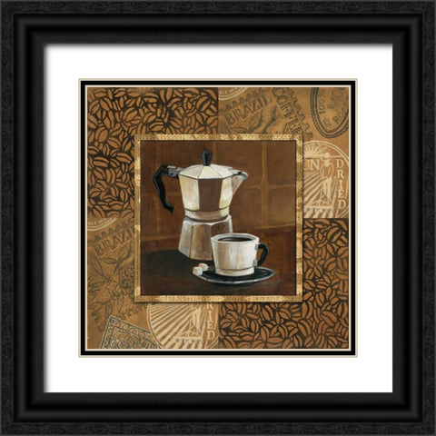 Coffee IV Black Ornate Wood Framed Art Print with Double Matting by Gorham, Gregory