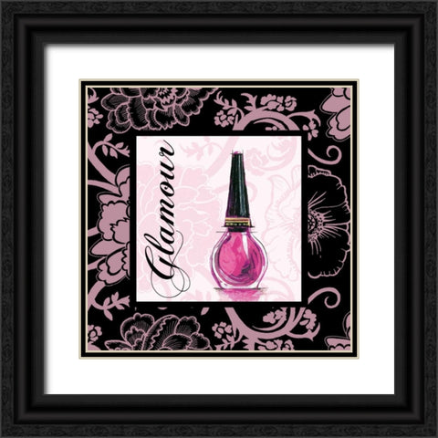 Fashion Pink Glamour Black Ornate Wood Framed Art Print with Double Matting by Gorham, Gregory