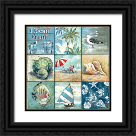 Ocean Front Black Ornate Wood Framed Art Print with Double Matting by Gorham, Gregory