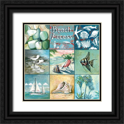 Beach Access Black Ornate Wood Framed Art Print with Double Matting by Gorham, Gregory