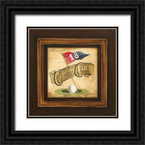 Golf Country Club Black Ornate Wood Framed Art Print with Double Matting by Gorham, Gregory