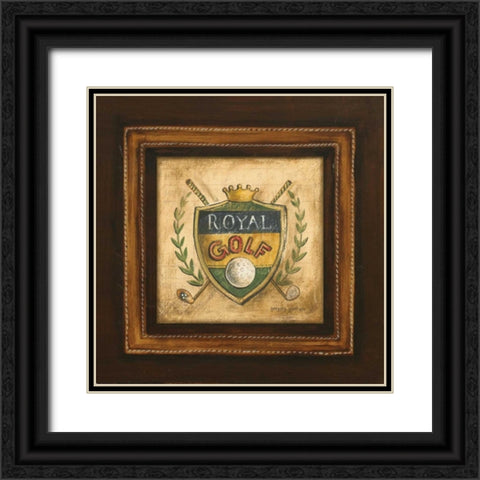 Golf Royal Black Ornate Wood Framed Art Print with Double Matting by Gorham, Gregory