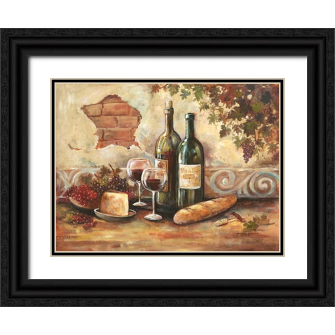 Bountiful Wine II Black Ornate Wood Framed Art Print with Double Matting by Gorham, Gregory