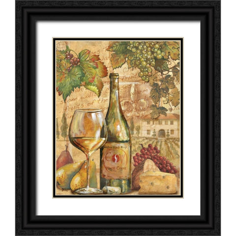 Wine Collage II Black Ornate Wood Framed Art Print with Double Matting by Gorham, Gregory