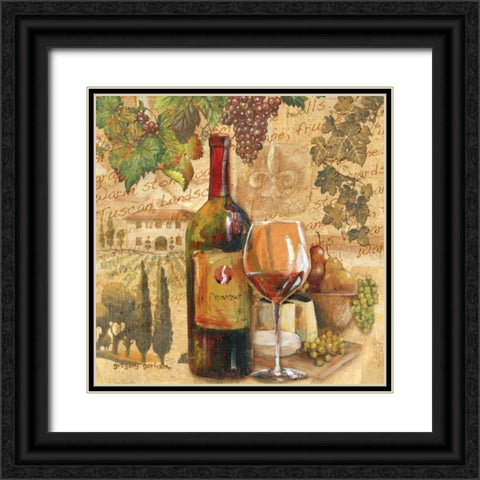 Tuscan Harvest Black Ornate Wood Framed Art Print with Double Matting by Gorham, Gregory