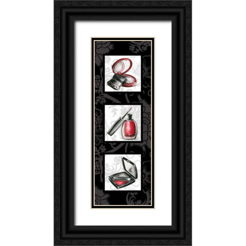 Fashion Trio II Black Ornate Wood Framed Art Print with Double Matting by Gorham, Gregory