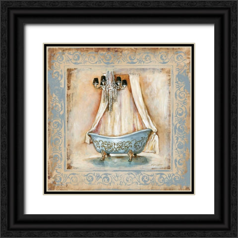 Elegant Bath I Black Ornate Wood Framed Art Print with Double Matting by Gorham, Gregory