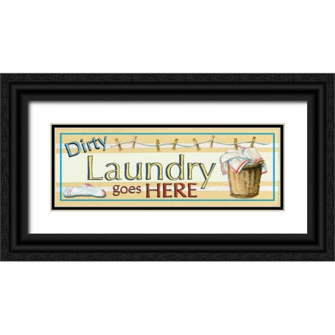 Dirty Laundry Black Ornate Wood Framed Art Print with Double Matting by Gorham, Gregory
