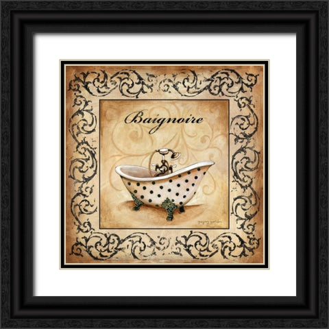 Classic Baignoire Black Ornate Wood Framed Art Print with Double Matting by Gorham, Gregory