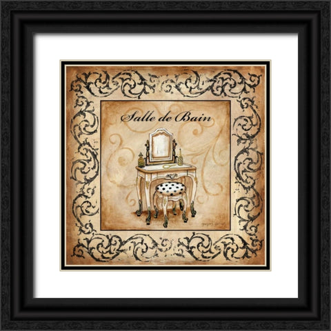 Classic Salle De Bain Black Ornate Wood Framed Art Print with Double Matting by Gorham, Gregory