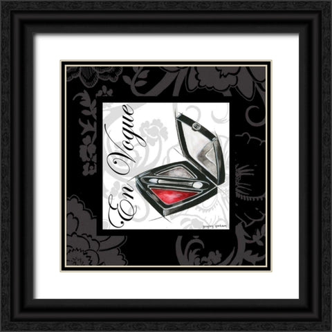 Makeup Bag III Black Ornate Wood Framed Art Print with Double Matting by Gorham, Gregory