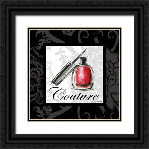 Makeup Bag IV Black Ornate Wood Framed Art Print with Double Matting by Gorham, Gregory