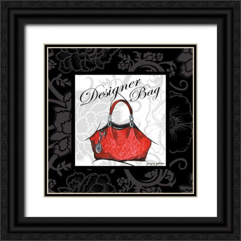 Designer Bag Black Ornate Wood Framed Art Print with Double Matting by Gorham, Gregory