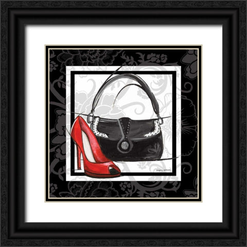 Purse and Shoe II Black Ornate Wood Framed Art Print with Double Matting by Gorham, Gregory