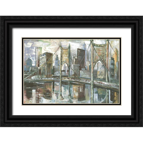 Cityscape I Black Ornate Wood Framed Art Print with Double Matting by Gorham, Gregory