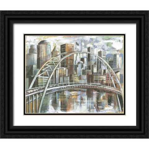 Cityscape II Black Ornate Wood Framed Art Print with Double Matting by Gorham, Gregory