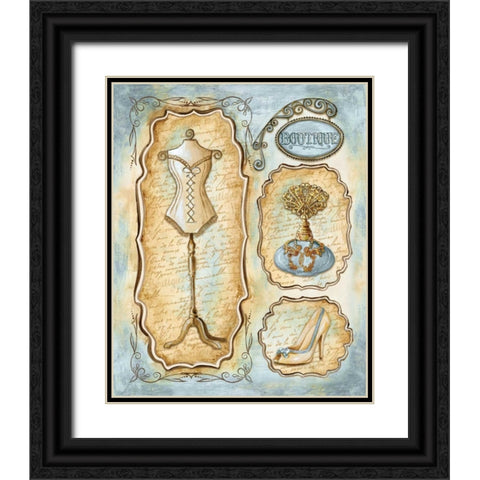 Paris Boutique I Black Ornate Wood Framed Art Print with Double Matting by Gorham, Gregory