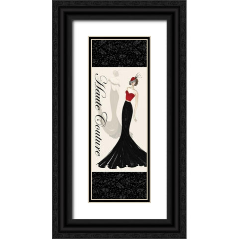Haute Couture I Black Ornate Wood Framed Art Print with Double Matting by Guinn, Katie
