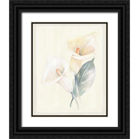 Calla Lily IV Black Ornate Wood Framed Art Print with Double Matting by Hargittai, Paul