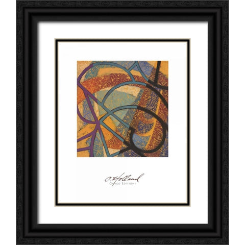 Urban Puzzle I Black Ornate Wood Framed Art Print with Double Matting by Holland, Cynthia
