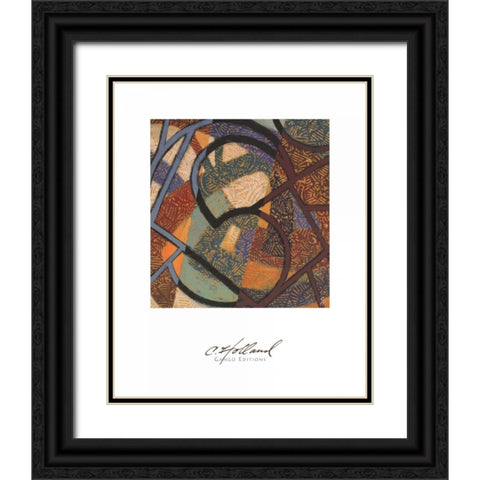 Urban Puzzle II Black Ornate Wood Framed Art Print with Double Matting by Holland, Cynthia