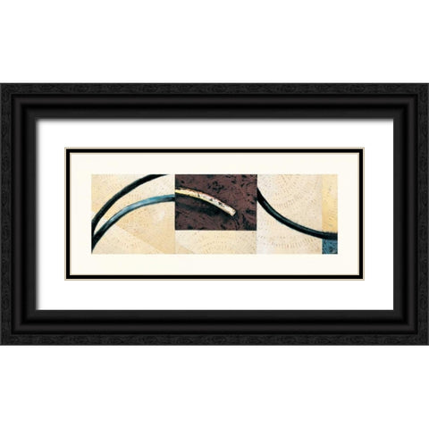Line and Verse #II6 Black Ornate Wood Framed Art Print with Double Matting by Holland, Cynthia