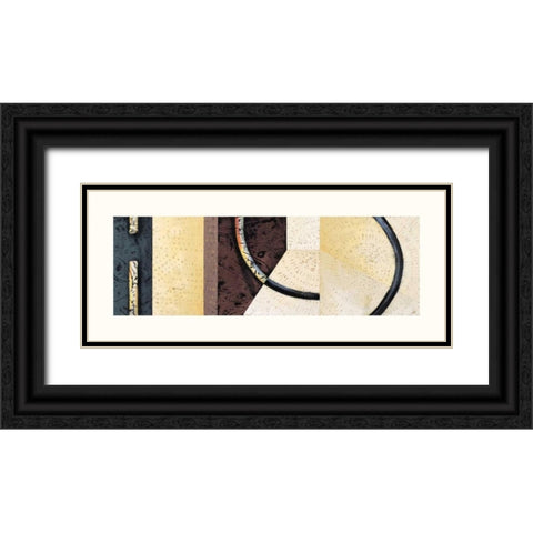 Line and Verse #II8 Black Ornate Wood Framed Art Print with Double Matting by Holland, Cynthia