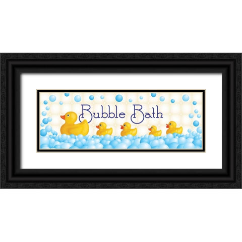 Bubble Bath Black Ornate Wood Framed Art Print with Double Matting by Harbick, N